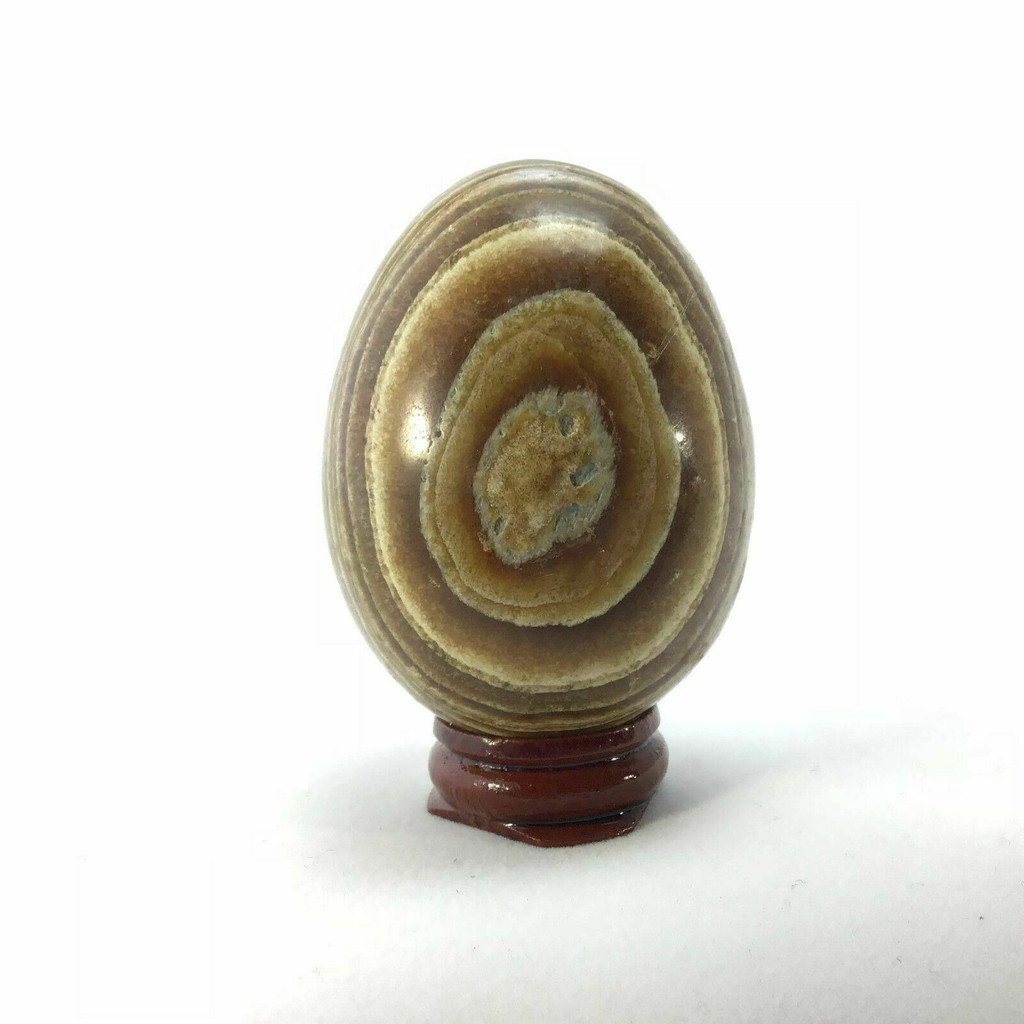 MeldedMind Brown Aragonite Egg 2.68in Natural Brown Carving Gemstone Egg 160103