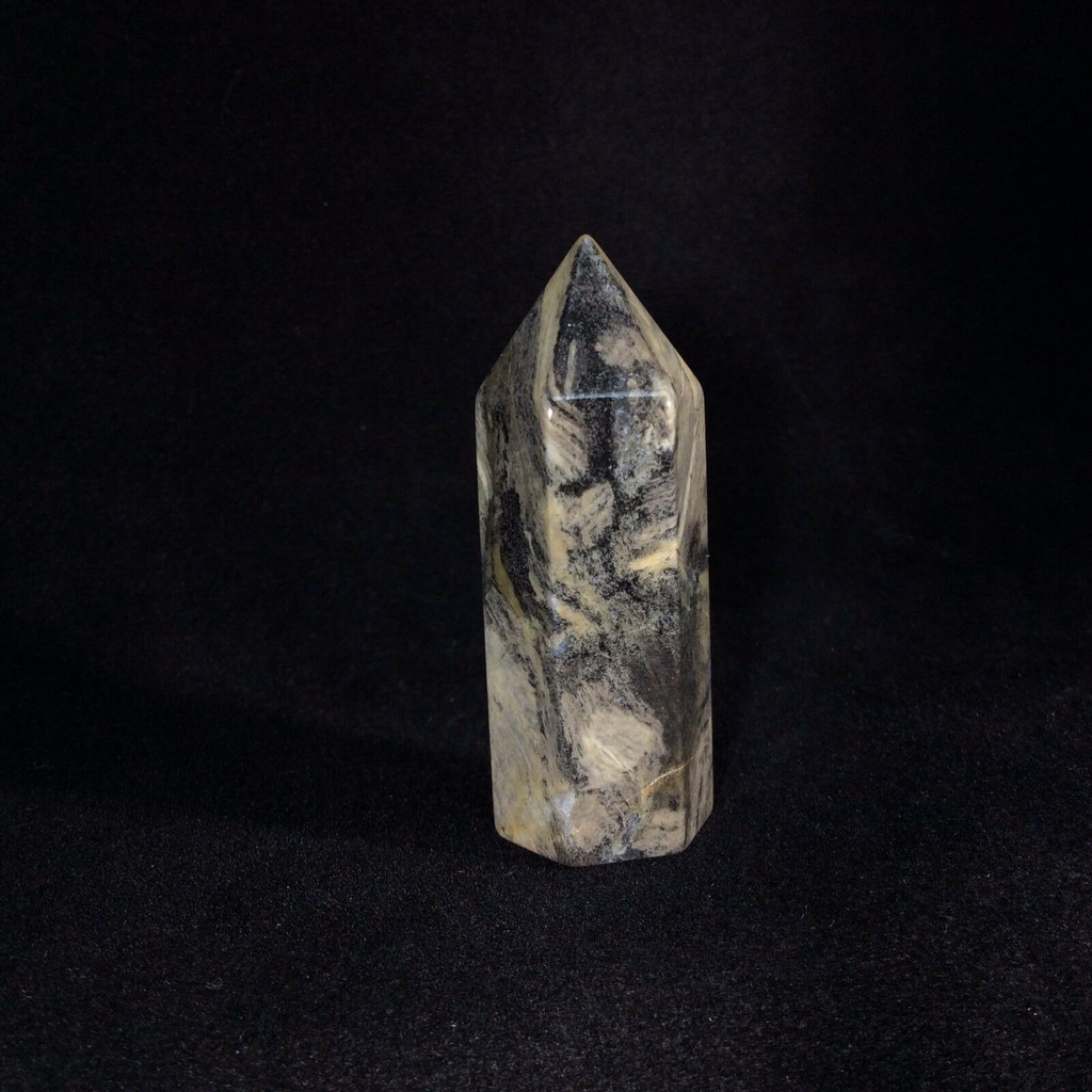 Silver Lace Jasper Obelisk 170914 47.2mm Supreme Nurturer Metaphysical Healing