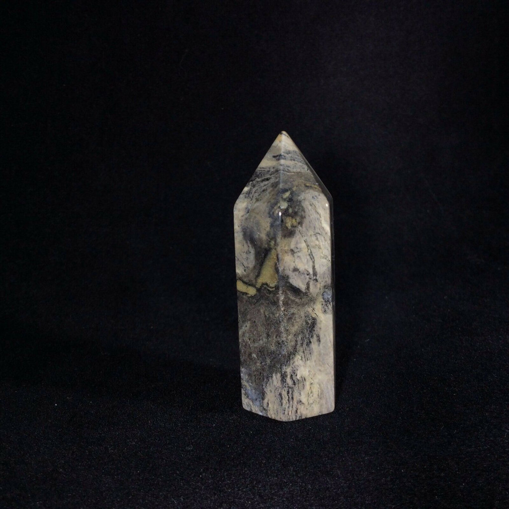 Silver Lace Jasper Obelisk 170914 47.2mm Supreme Nurturer Metaphysical Healing