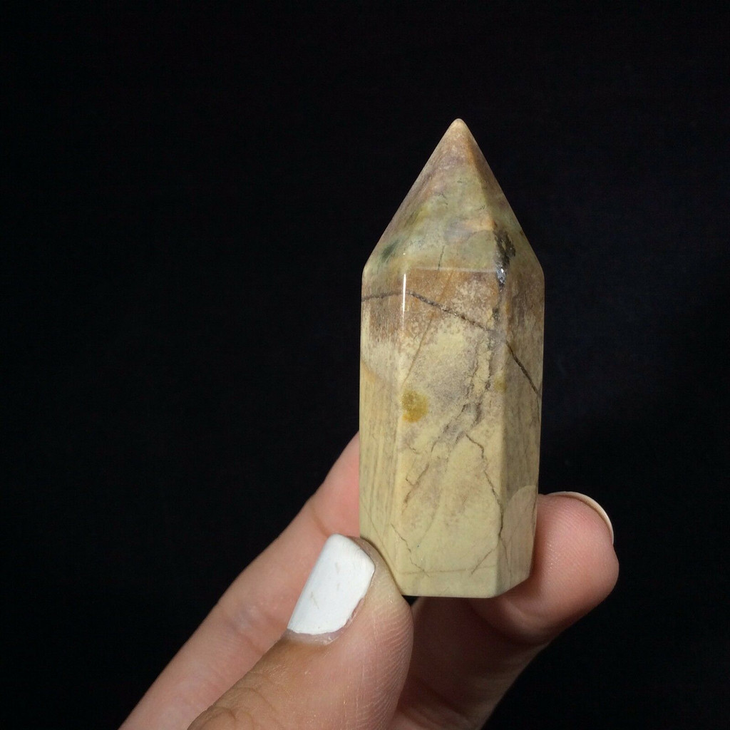 Silver Lace Jasper Obelisk 170904 47.7mm Supreme Nurturer Metaphysical Healing