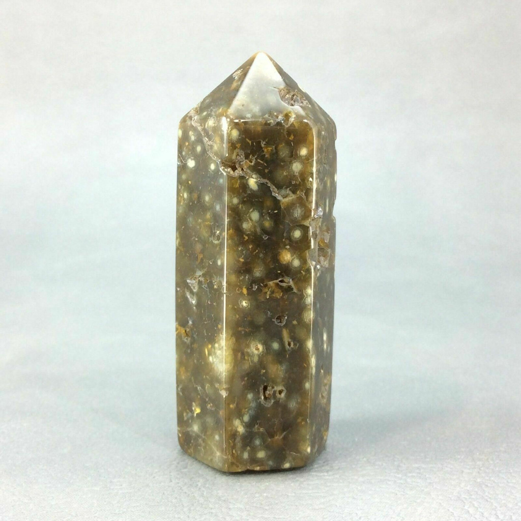 Ocean Jasper Obelisk 161105 45mm Stone of Emotional Calm Metaphysical Healing