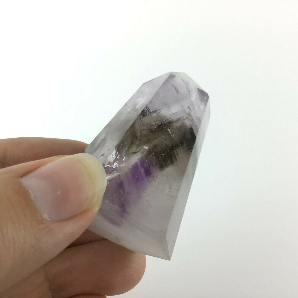 Amethyst Phantom Point 2.28in 70g 1905-066 Quartz Obelisk Purple Clear Smoky