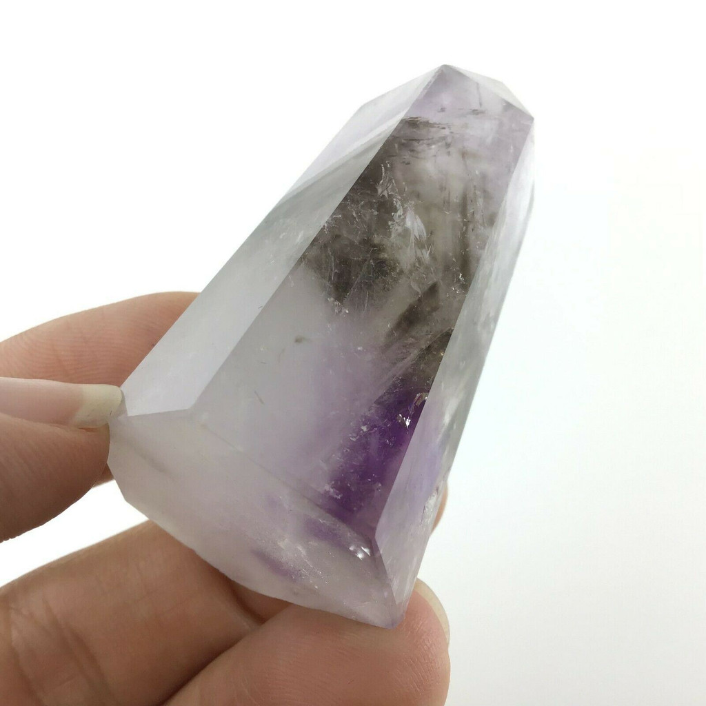 Amethyst Phantom Point 2.28in 70g 1905-066 Quartz Obelisk Purple Clear Smoky