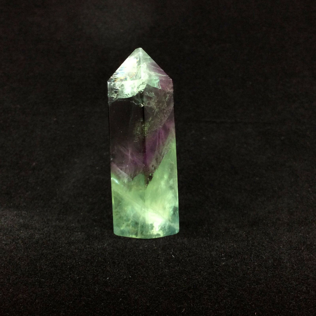Fluorite Obelisk 170133 50mm 1.9in Flurospar Purple Green Crystal Specimen