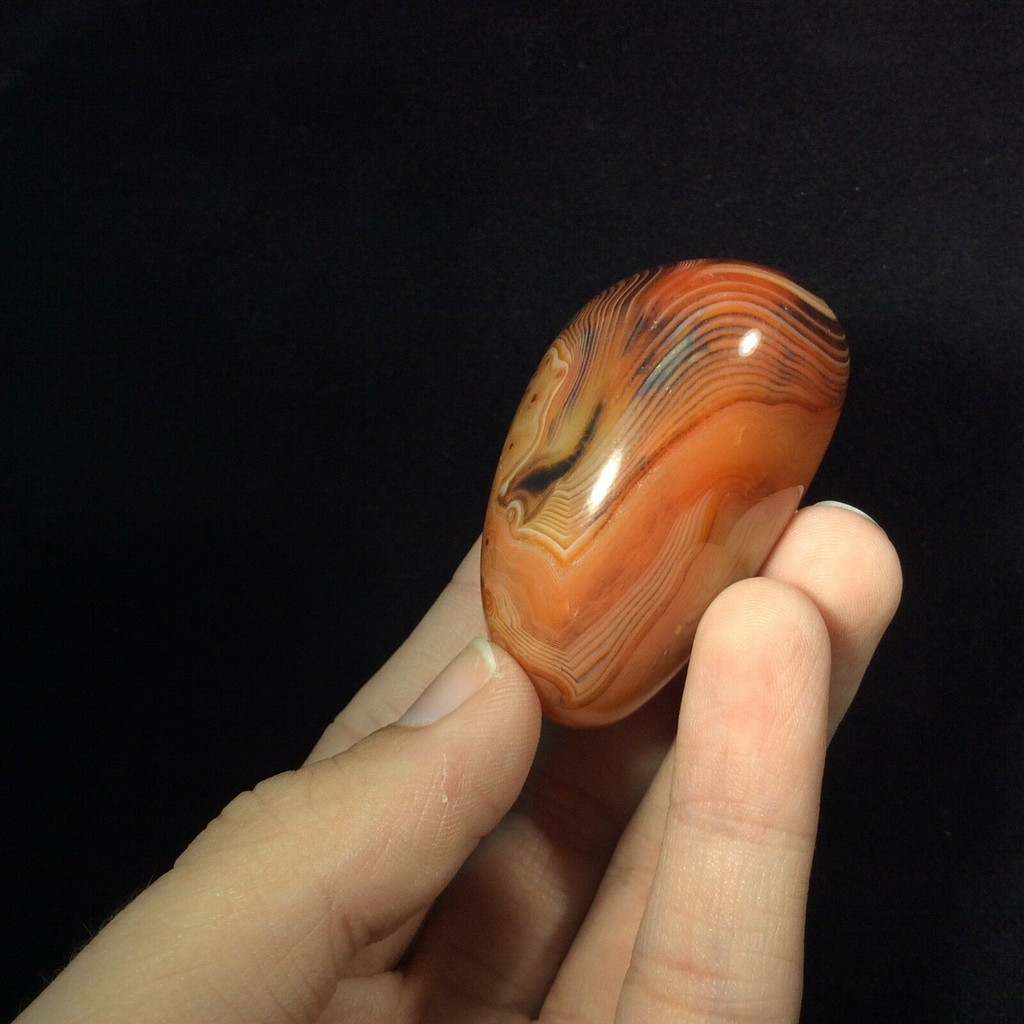 Banded Agate 171266 XL Palm Jumbo Protection Strength Metaphysical