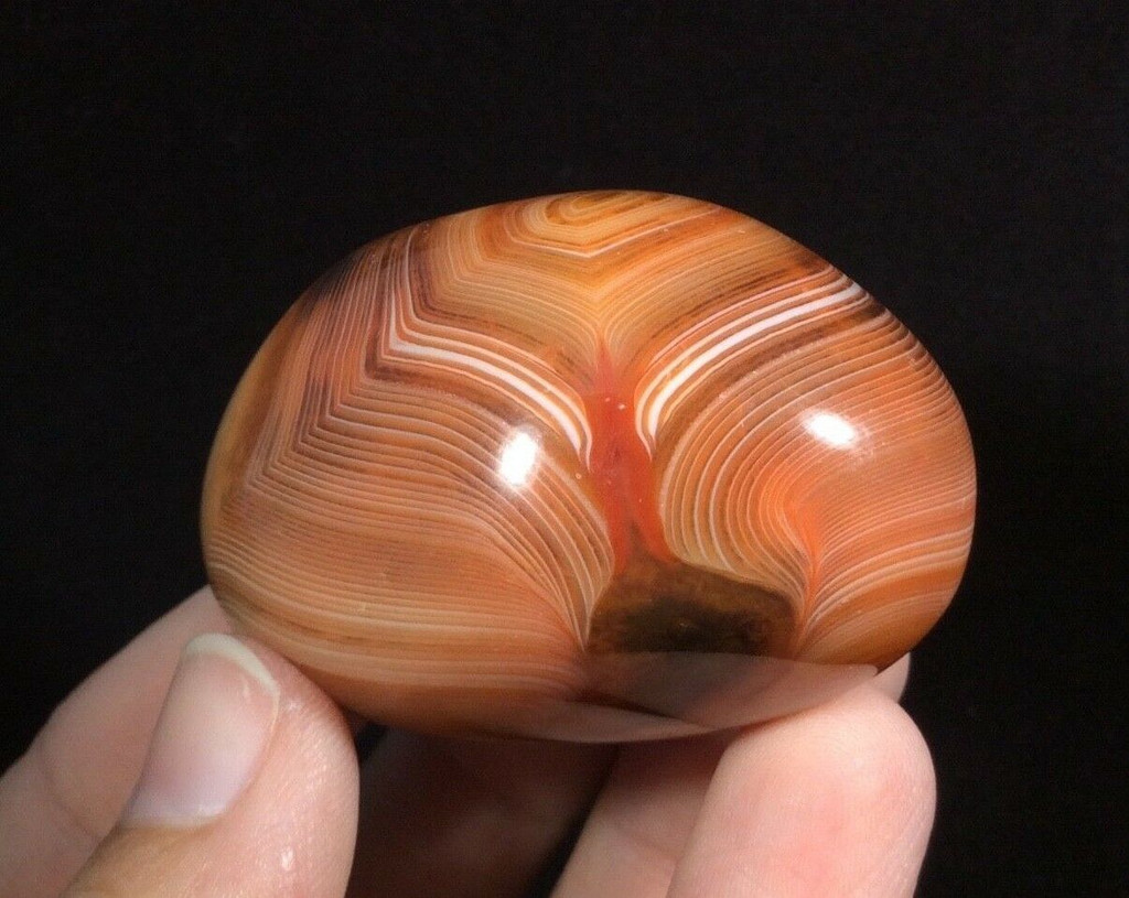 Banded Agate 171270 XL Palm Jumbo Protection Strength Metaphysical