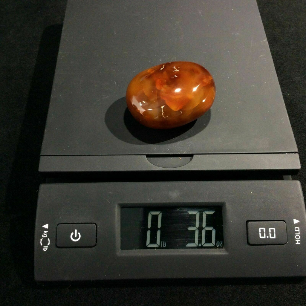 Carnelian Mini Massage 170502 XL Jumbo Palm Stone Stone of Power Metaphysical 