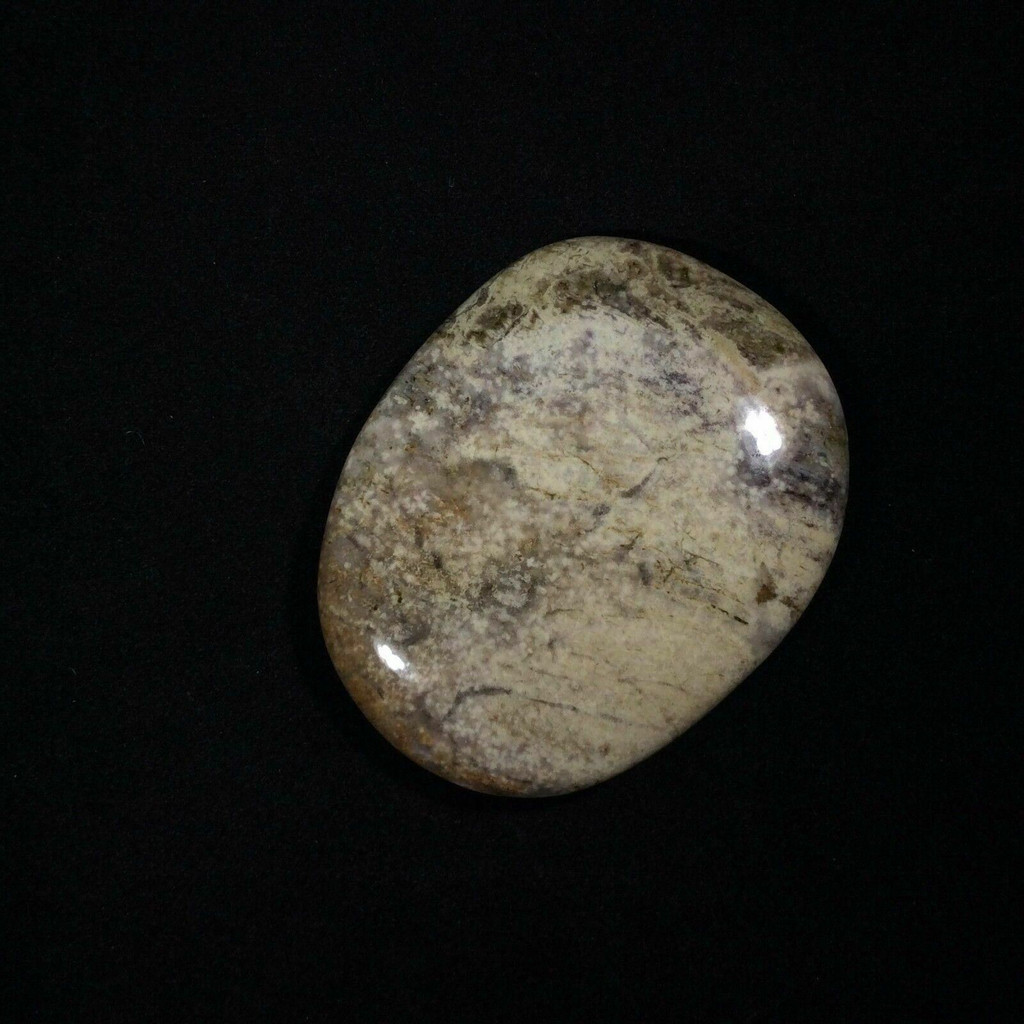 MeldedMind Silver Lace Jasper Palm Stone 2.24in Natural Brown Crystal 171021