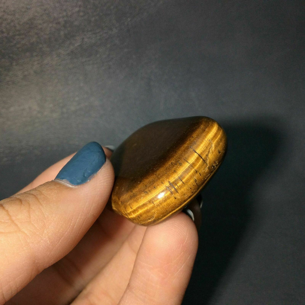 Golden Tigers Eye Palm Stone 170826 Metaphysical Healing Crystal