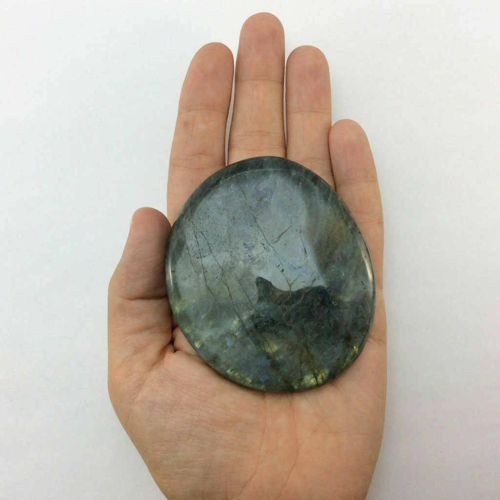 Grade A Labradorite Palm Stone 1709115 Spiritual Vision Metaphysical 