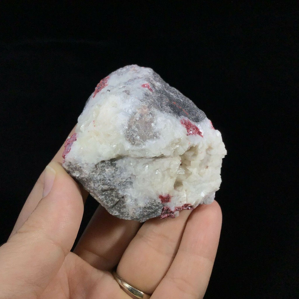 Natural Dolomite & Cinnabar Specimen 68mm 149g 1903-159 Guizhou China