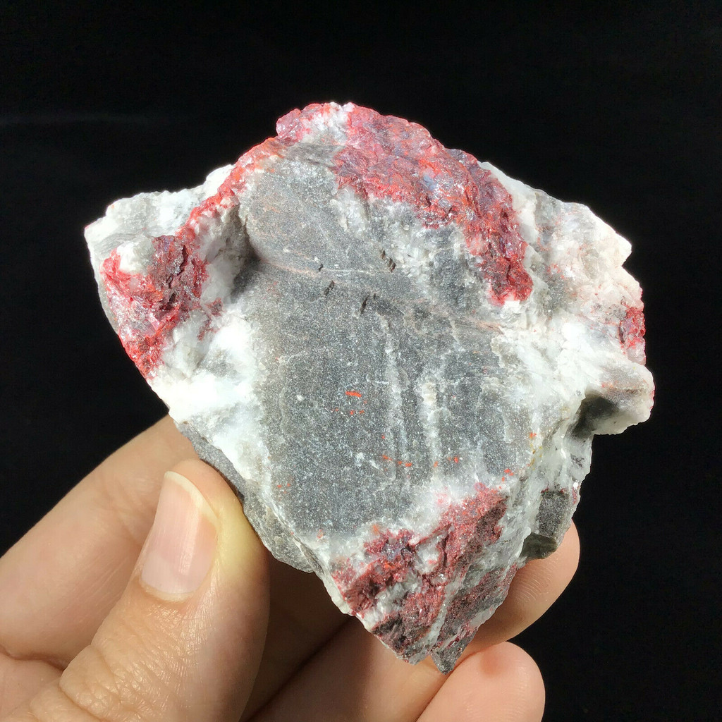 Natural Dolomite & Cinnabar Specimen 70mm 145g 1903-156 Guizhou China