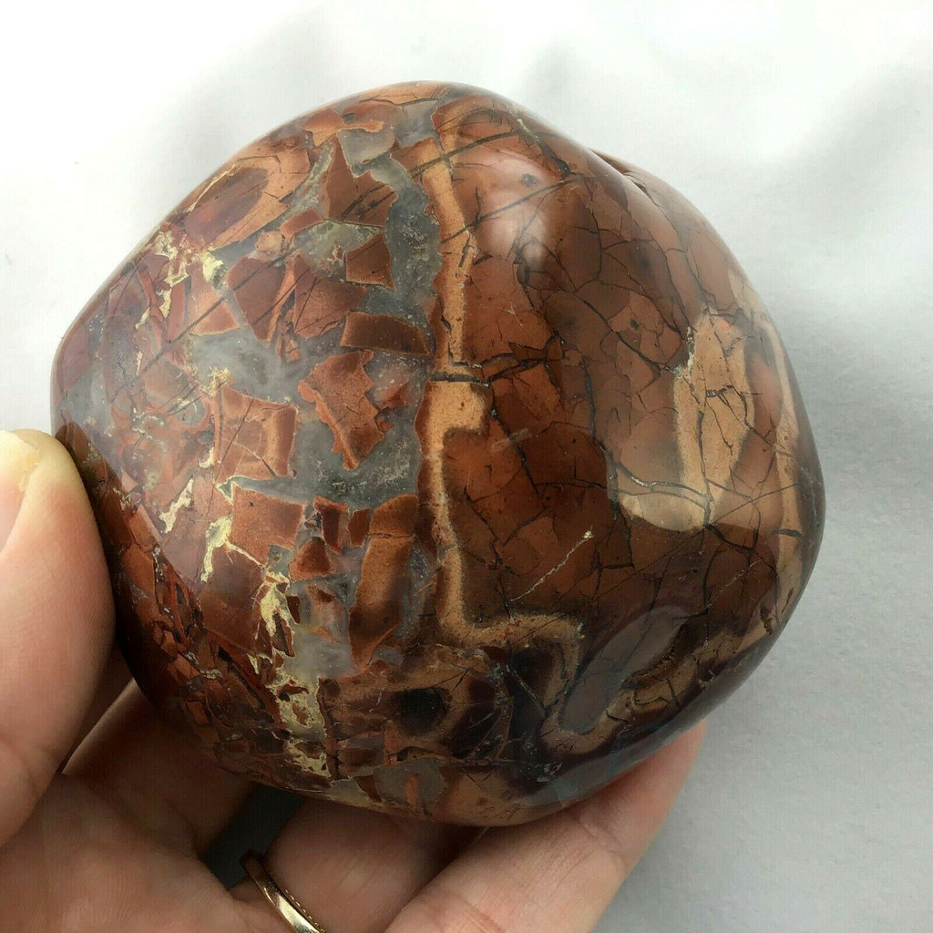 Red Brecciated Jasper Massage Therapy Stone 180902-79mm Specimen Mineral