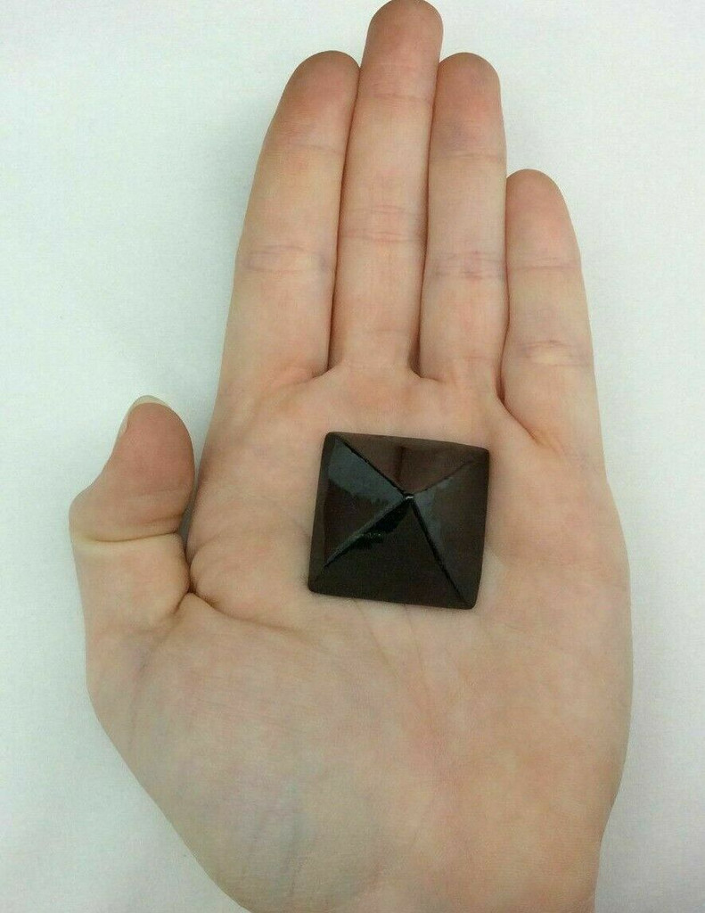One (1) Small Polished Shungite Pyramids 1inx1in Specimen Mineral