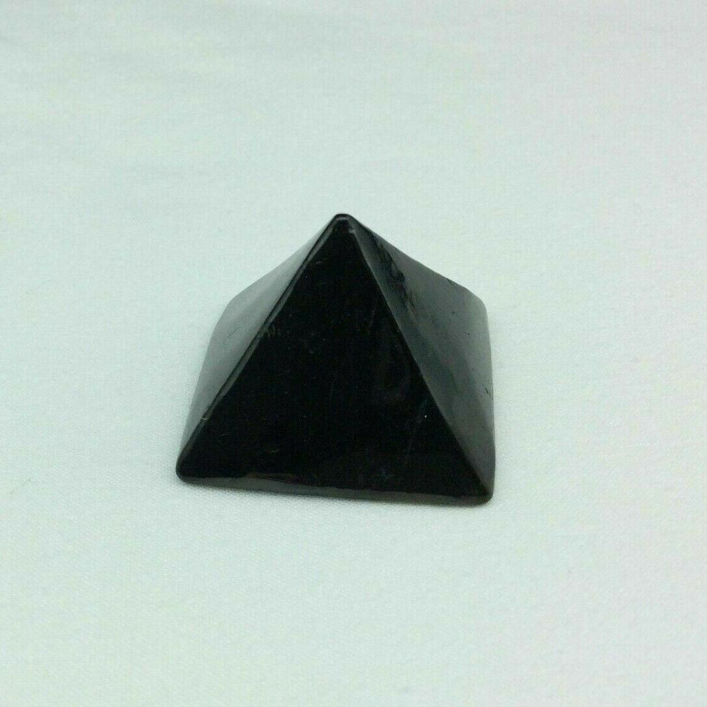 One (1) Small Polished Shungite Pyramids 1inx1in Specimen Mineral