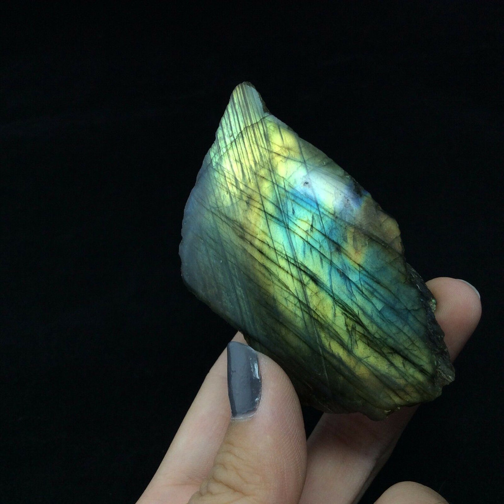 Rough Labradorite Specimen One Side Polished 170836 Spiritual Vision