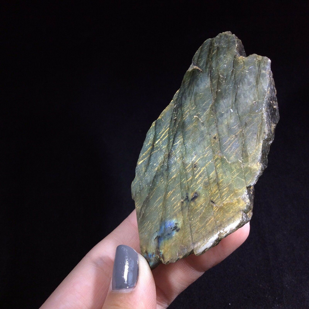 Rough Labradorite Specimen One Side Polished 170835 Spiritual Vision