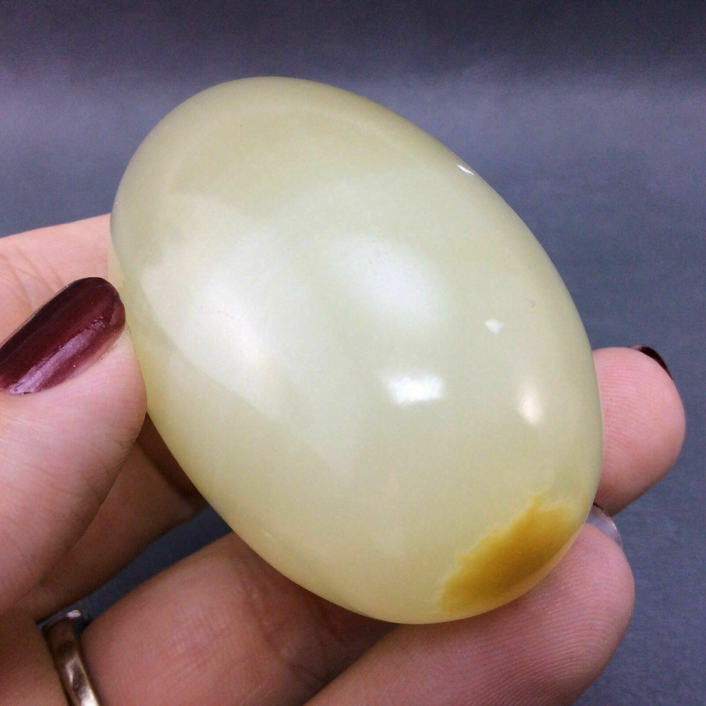 Green Banded Onyx Egg Shiva 180501 63.6mm Calcite Chalcedony Agate