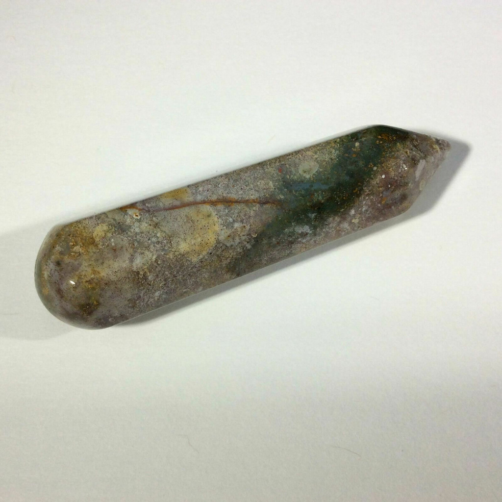 Moss Agate Mini Massage Wand 170804-58.1mm Stone of Abundance Crystal