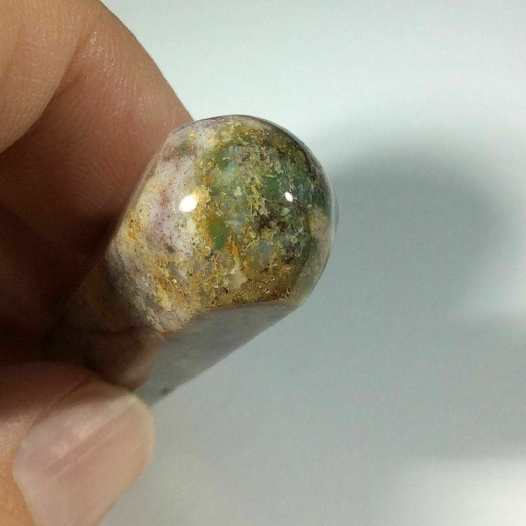 Moss Agate Mini Massage Wand 170804-58.1mm Stone of Abundance Crystal