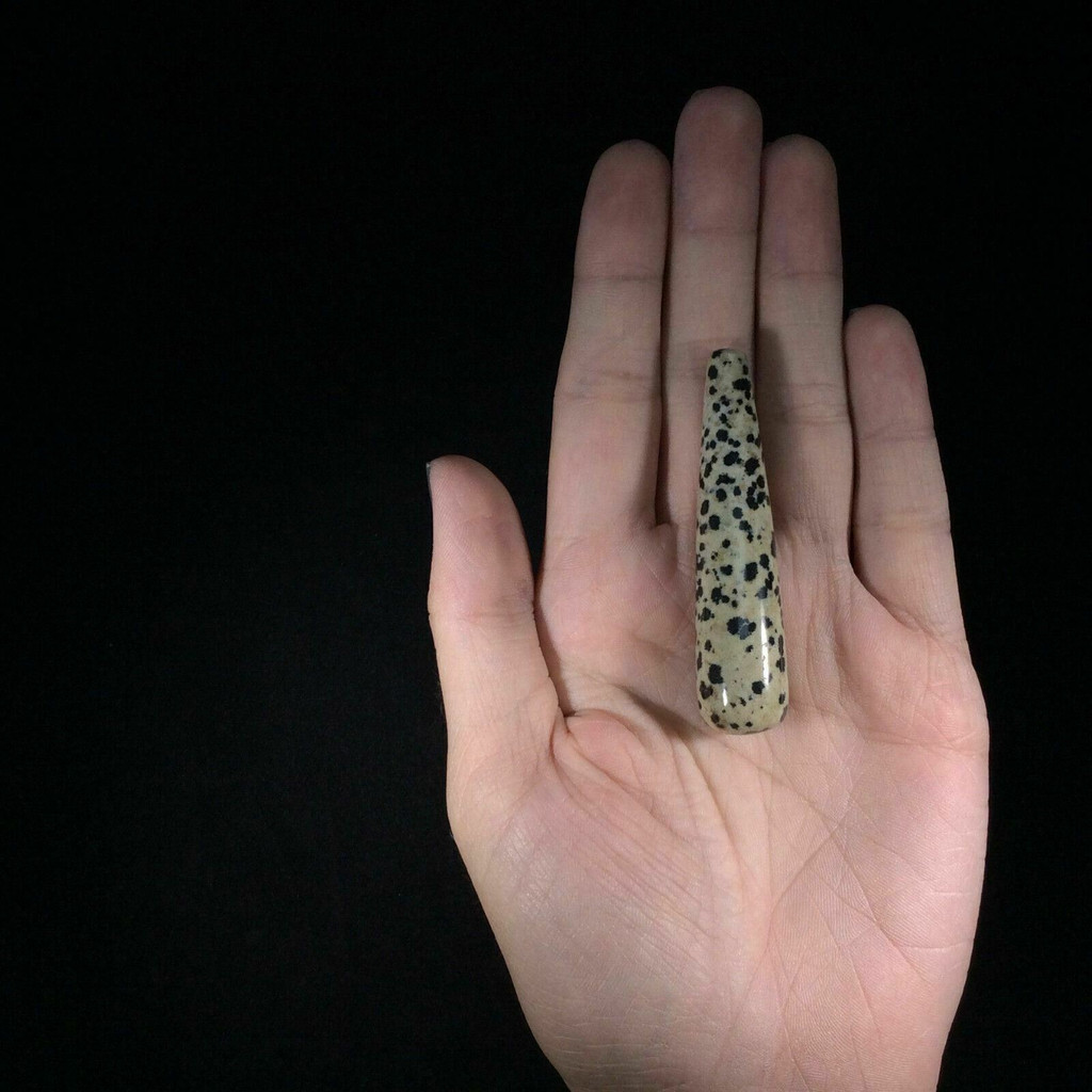 Dalmatian Jasper Massage Wand Tool 171163-60.6mm Metaphysical Healing Crystal
