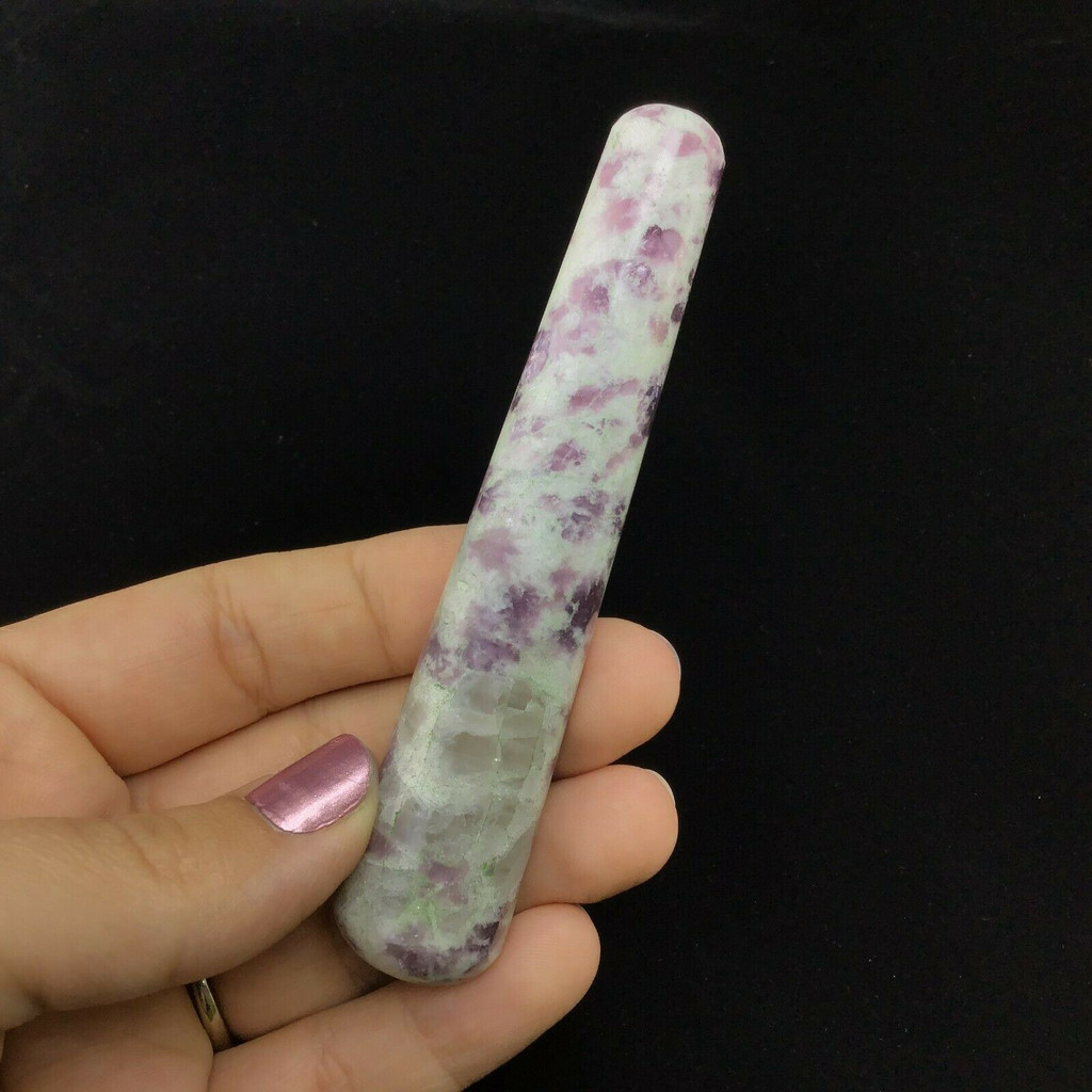 MeldedMind Lepidolite Massage Therapy Wand 4.25in 75g 1904-159 Natural Crystal