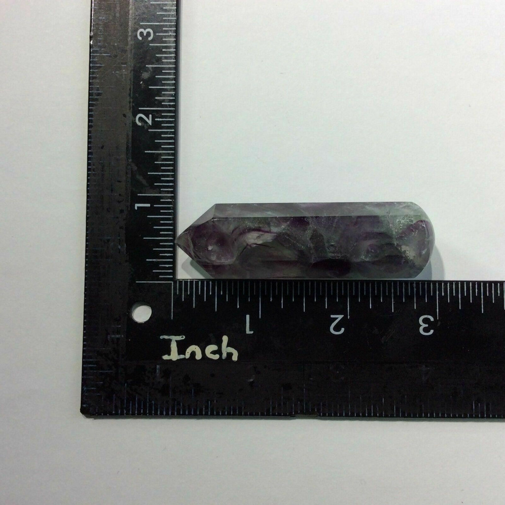 Fluorite Acupressure Massage Wand 180211 Purple Green Crystal Display Specimen