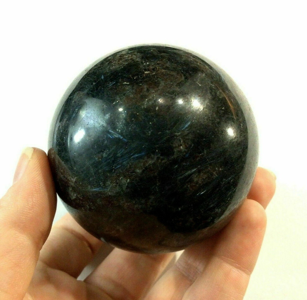 MeldedMind Polished Astrophyllite Sphere 2.52in Star Stone Astral Travel 161207