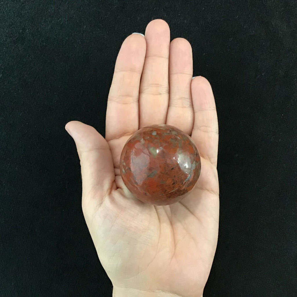 Brecciated Red Jasper Sphere 181103-50mm Polished Stone of Vitality and Strength