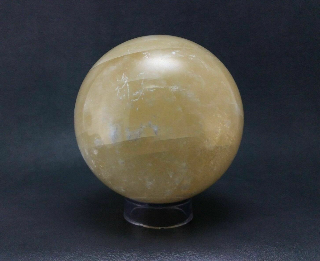 Large Yellow Calcite Sphere 170606 105mm Stone of Emotional Balance Metaphysical