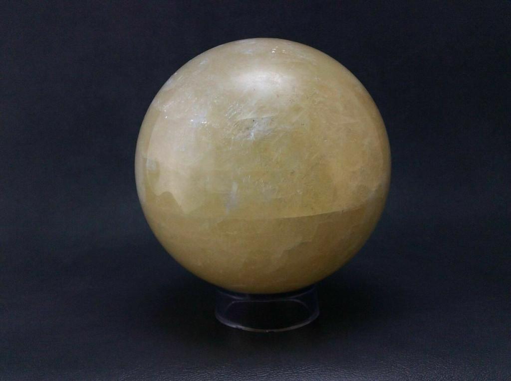 Large Yellow Calcite Sphere 170606 105mm Stone of Emotional Balance Metaphysical