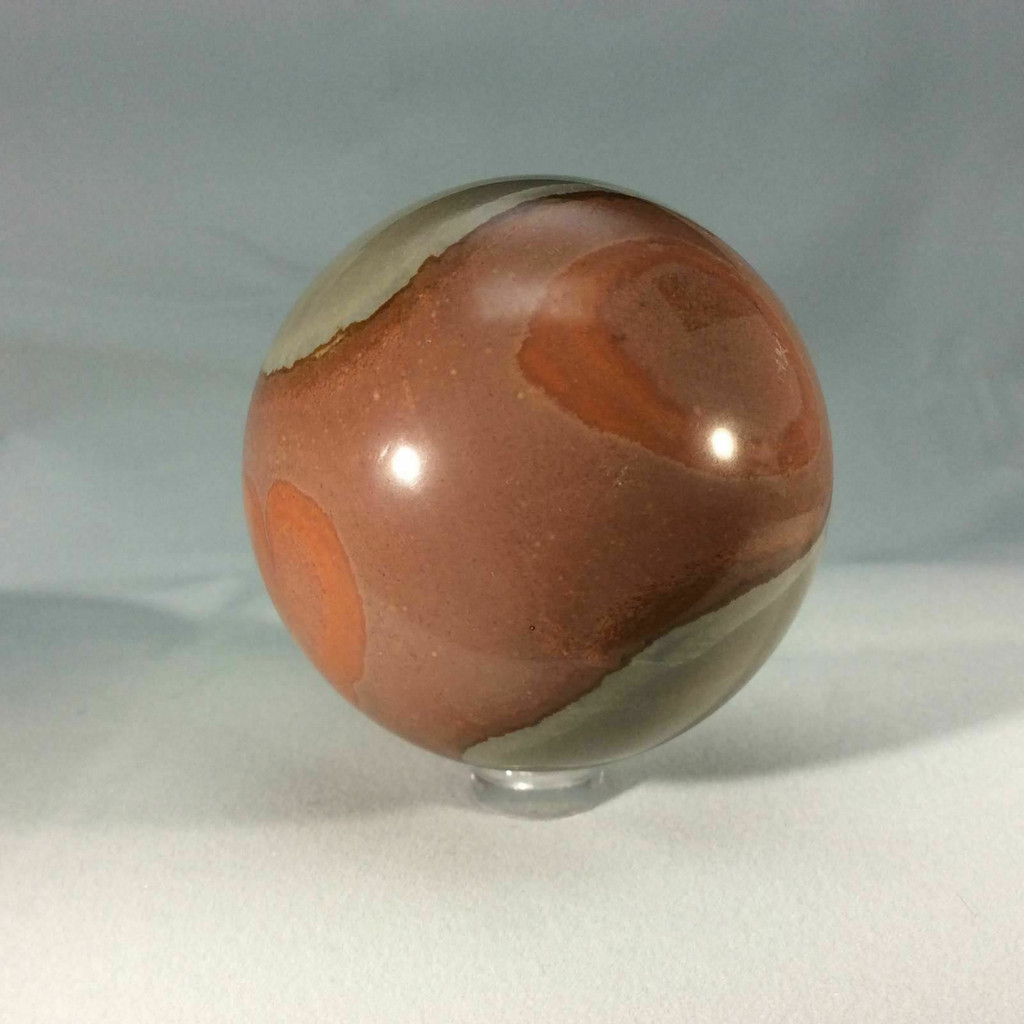 MeldedMind Polychrome Jasper Sphere 3in 76.2mm Natural Brown Crystal 180302