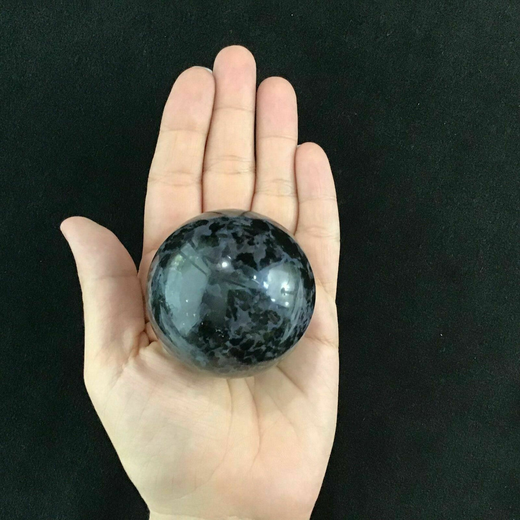 Purple Black Indigo Gabbro Sphere 181101-60mm Stone of Healing Metaphysical