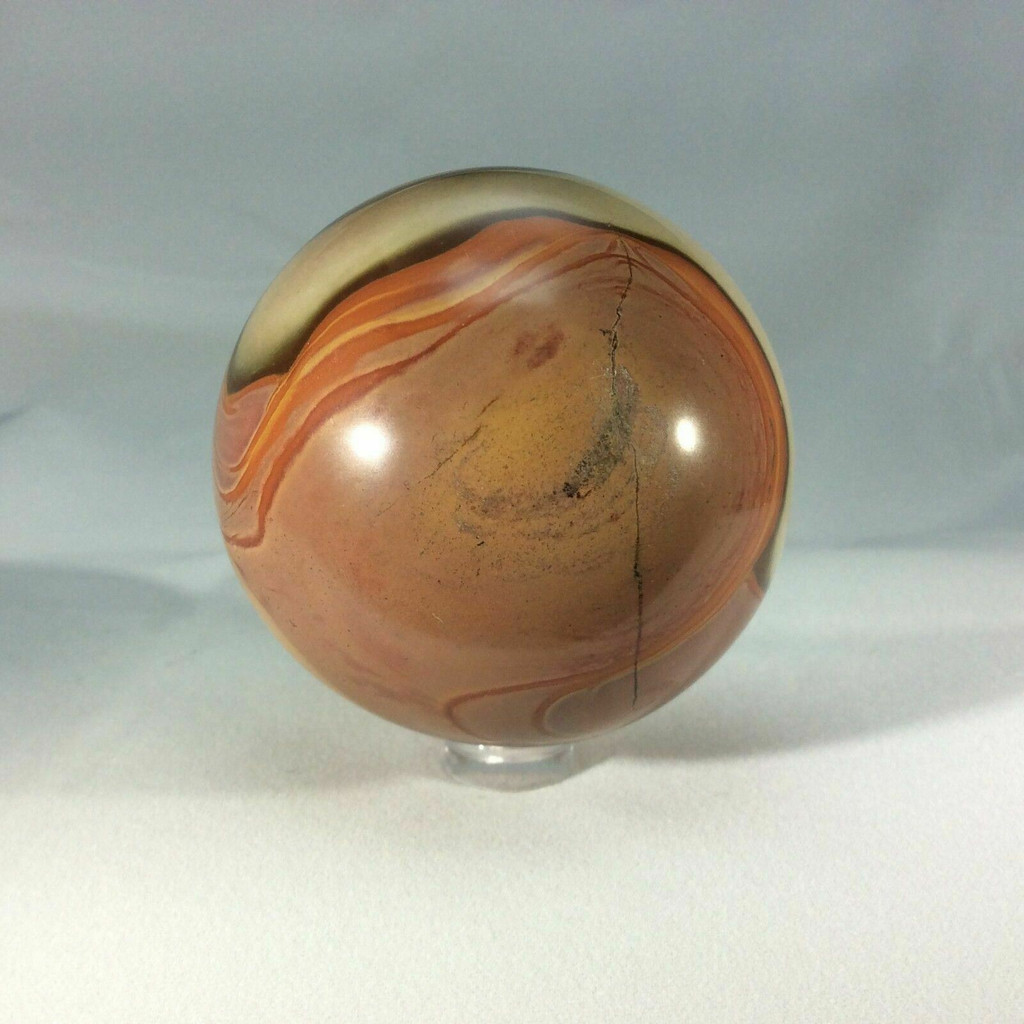 MeldedMind Polychrome Jasper Sphere 3in 76.2mm Natural Brown Crystal 180303