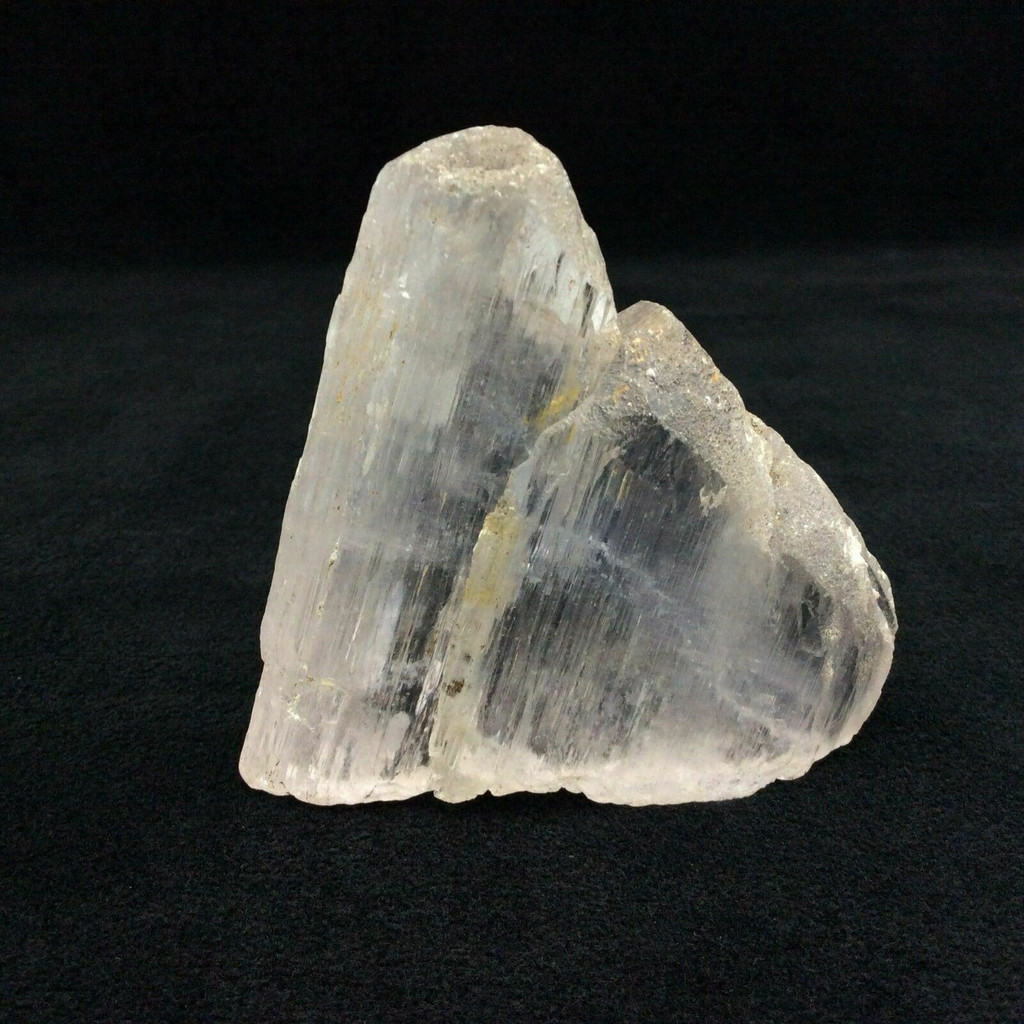 MeldedMind Rough Clear Kunzite Specimen 3in Natural Crystal Stone 005