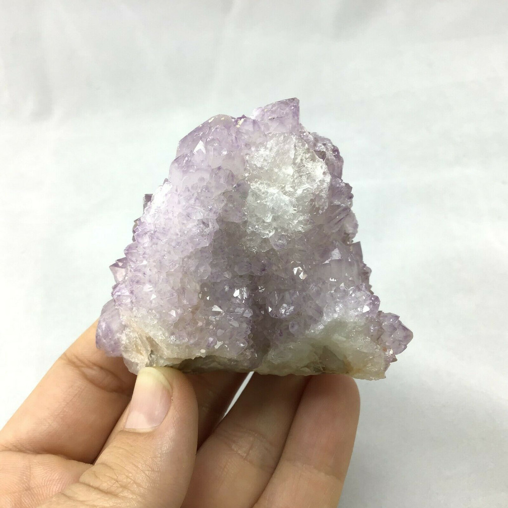 MeldedMind Spirit Quartz 2.76in Natural Purple Crystal Cactus Porcupine 1903-073