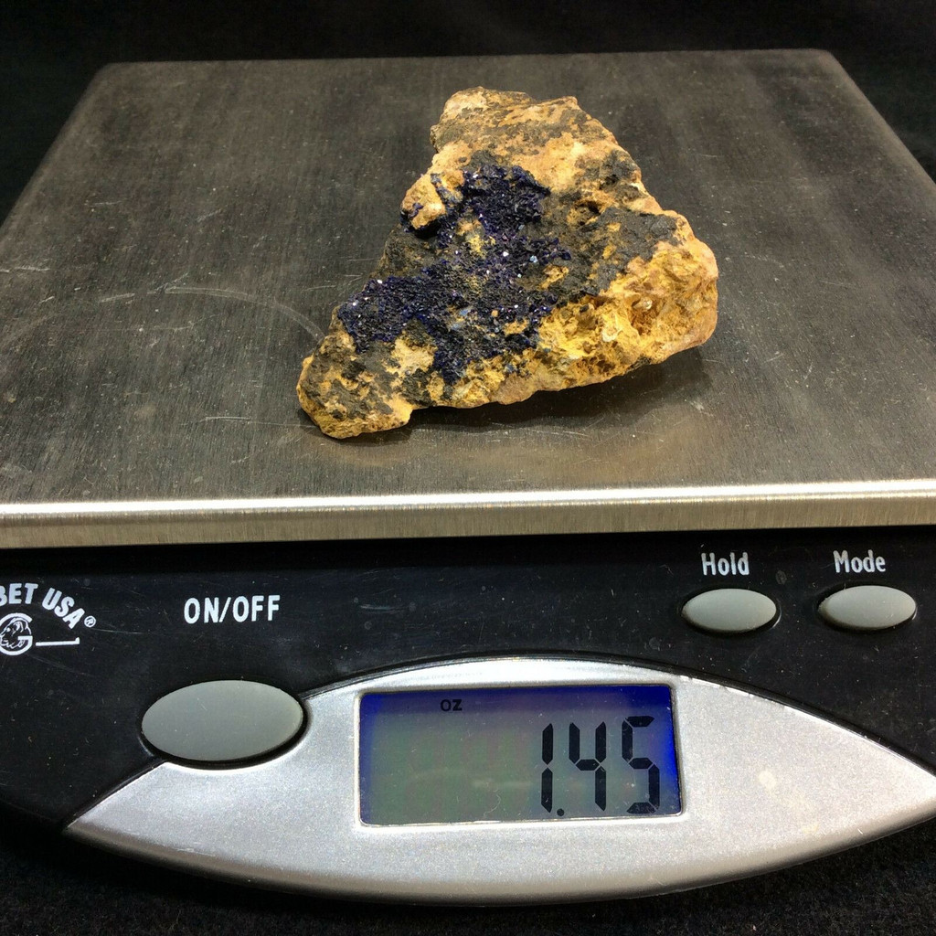 MeldedMind Natural Rough Azurite Specimen 2.16in x 1.62in Blue Crystal 53