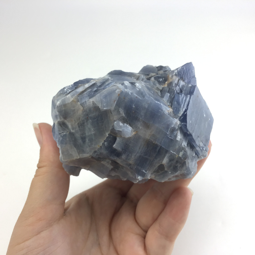 MeldedMind Rough Blue Calcite Specimen 5.57in Natural Blue Crystal 180625