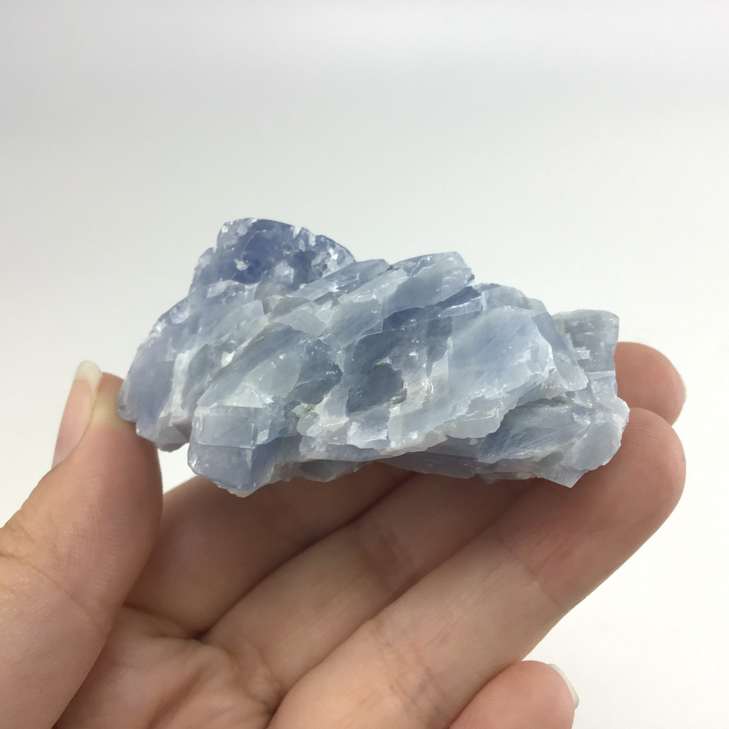 MeldedMind Rough Blue Calcite Specimen 2.38in Natural Blue Crystal 160705