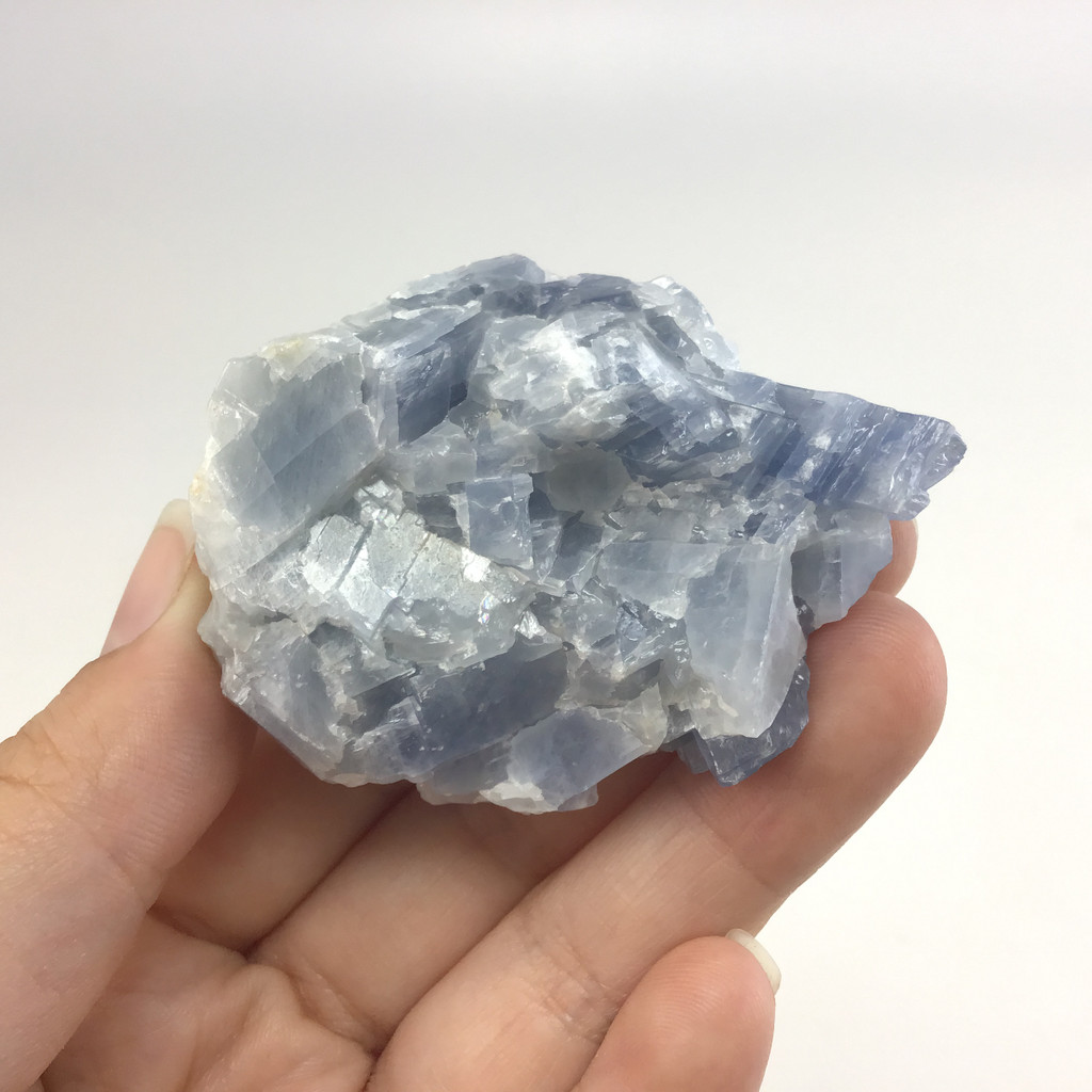 MeldedMind Rough Blue Calcite Specimen 2.38in Natural Blue Crystal 160705