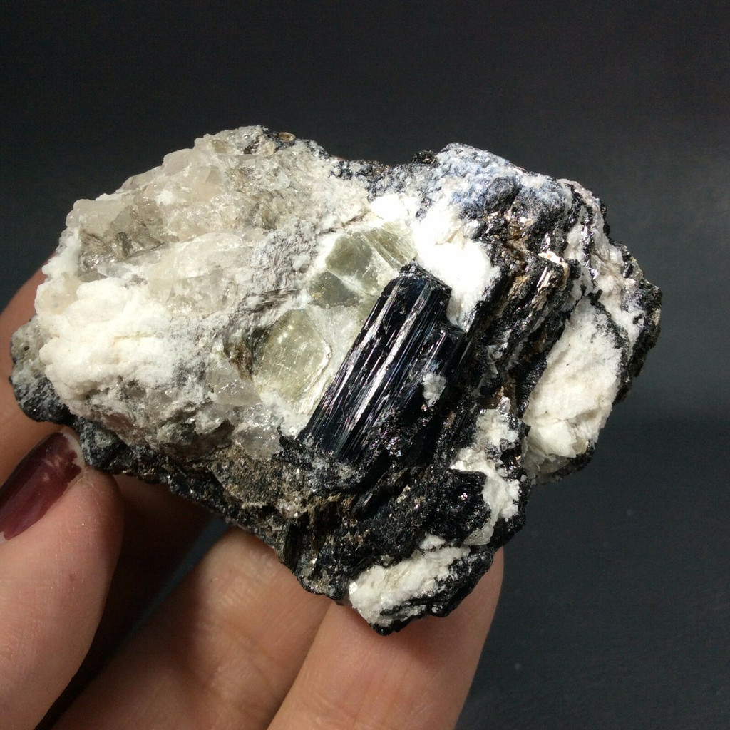 Black Tourmaline in Matrix Specimen 171004 Stone of the Healer Metaphysical