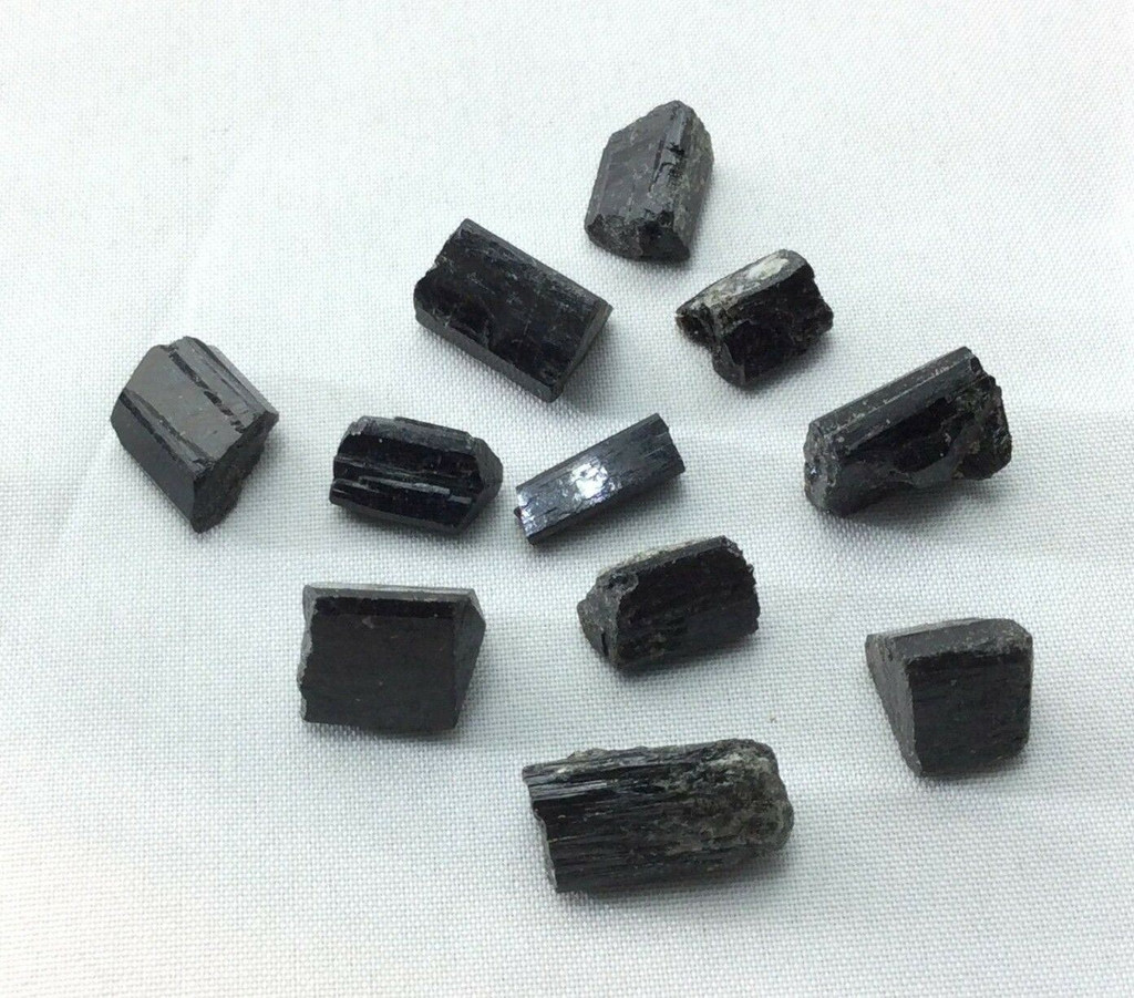 Bag of Ten (10) Black Tourmaline Chips 180115 Stone of the Healer Metaphysical