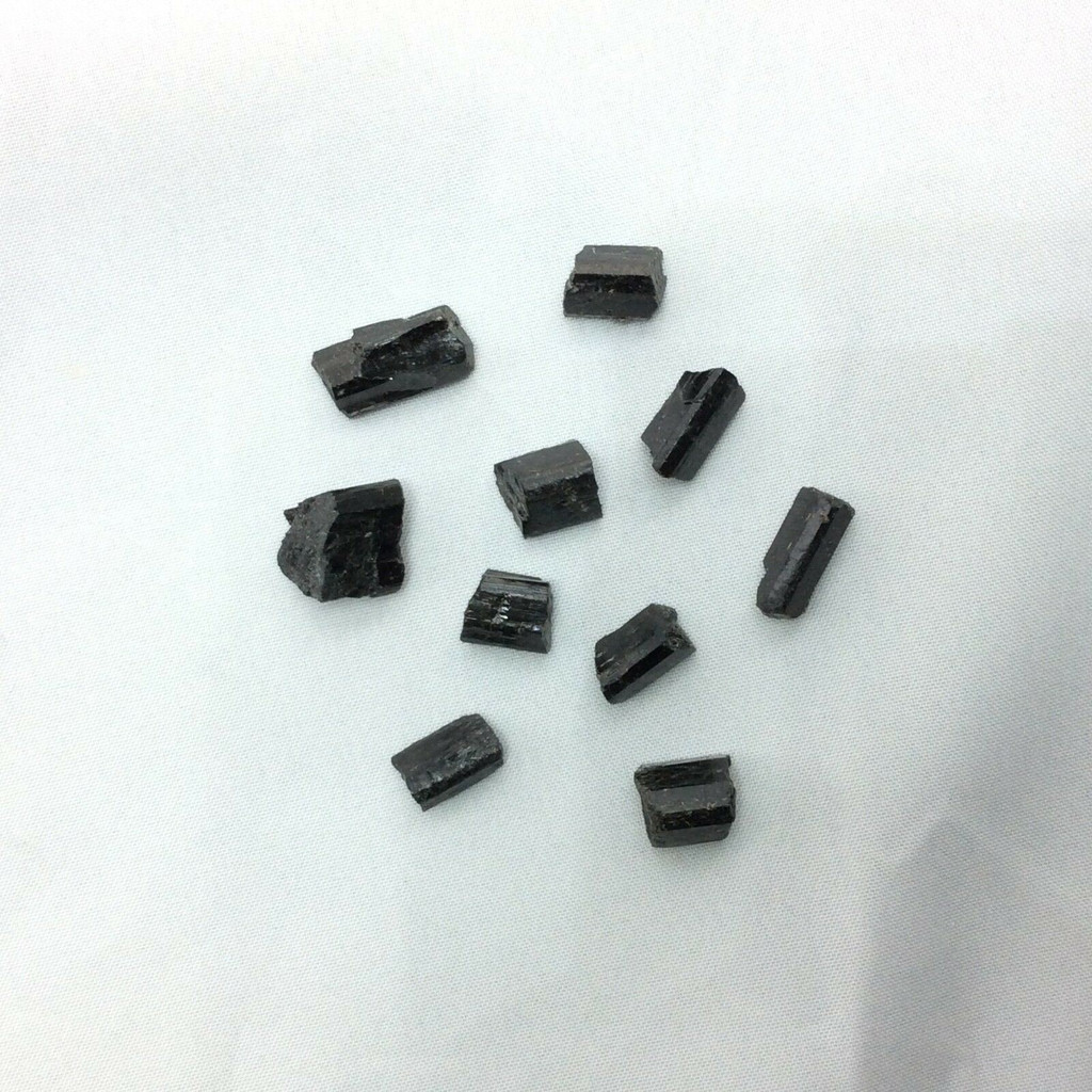 Bag of Ten (10) Black Tourmaline Chips 180101 Stone of the Healer Metaphysical