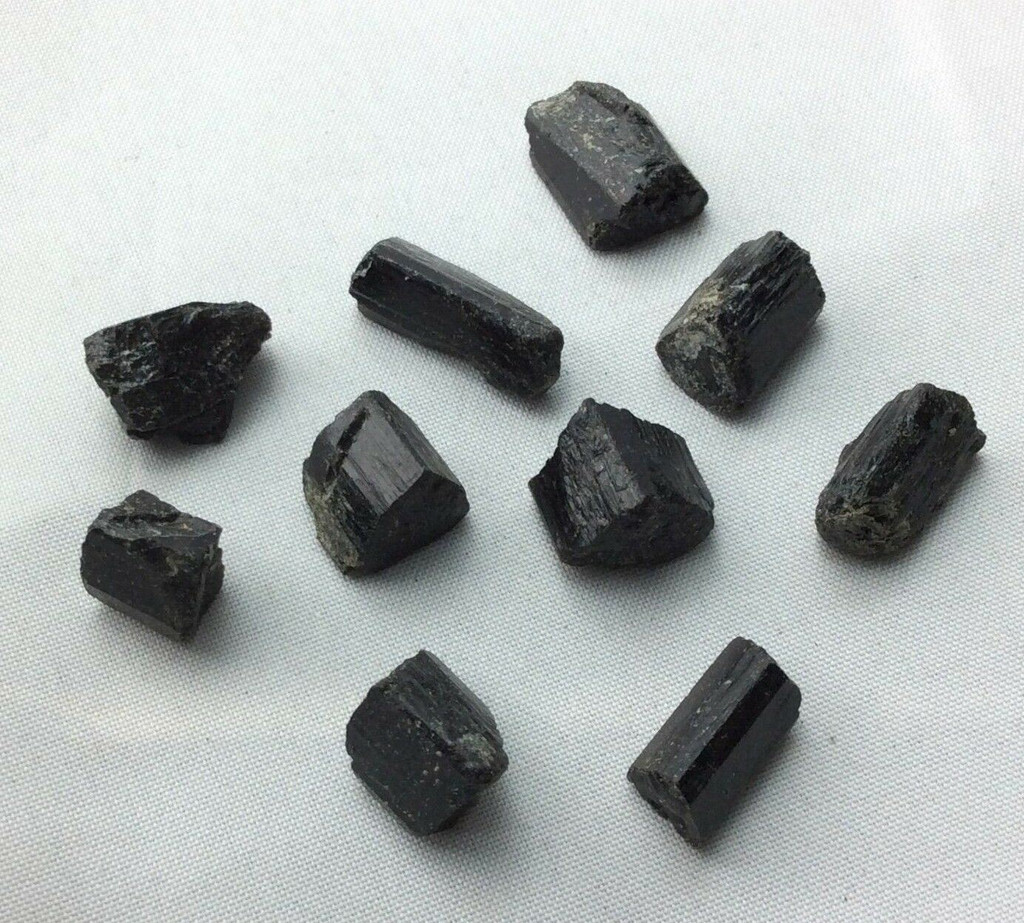 Bag of Ten (10) Black Tourmaline Chips 180112 Stone of the Healer Metaphysical