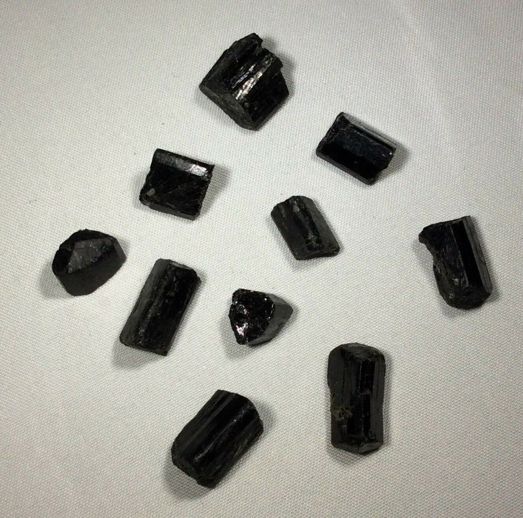 Bag of Ten (10) Black Tourmaline Chips 180106 Stone of the Healer Metaphysical
