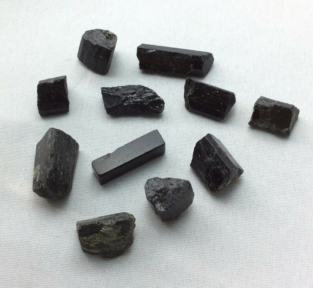 Bag of Ten (10) Black Tourmaline Chips 180110 Stone of the Healer Metaphysical