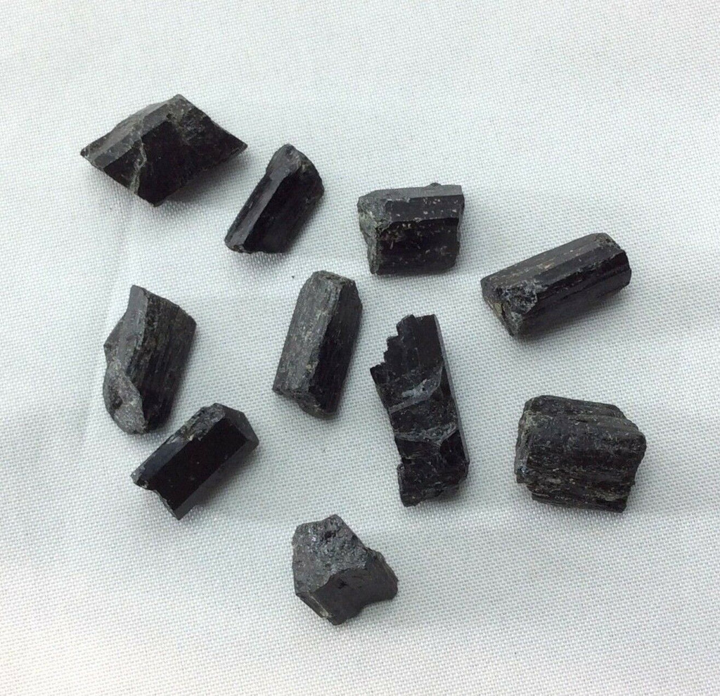 Bag of Ten (10) Black Tourmaline Chips 180111 Stone of the Healer Metaphysical