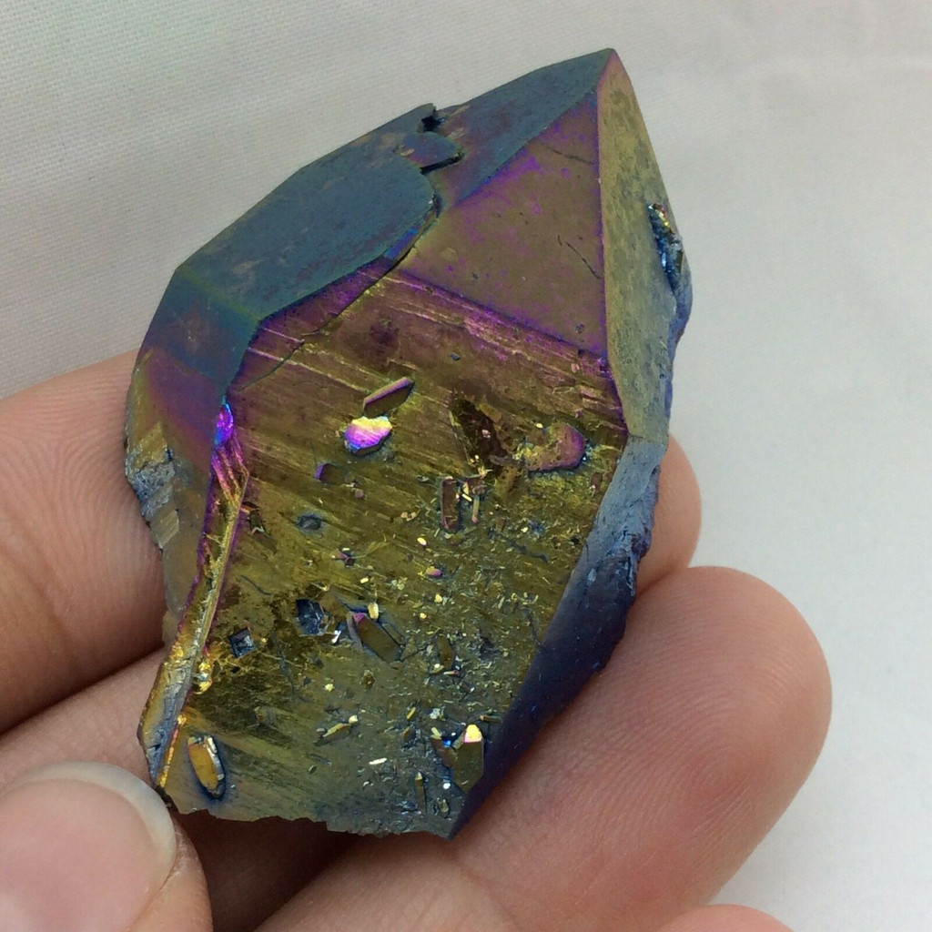 Titanium Plated Arkansas Quartz Specimen 180105 Master Stone of Healing