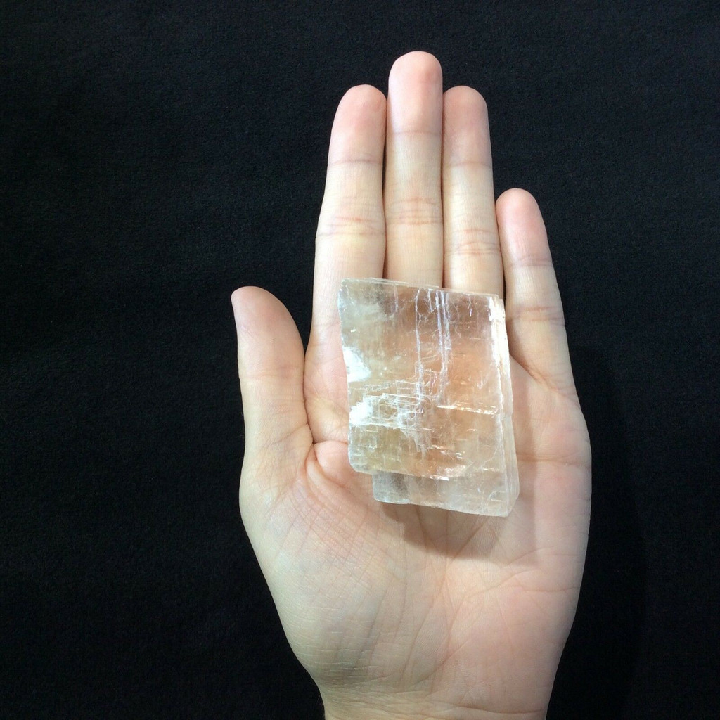MeldedMind Clear and Pink Calcite 1.89in 3.4oz Natural Pink Crystal 171220