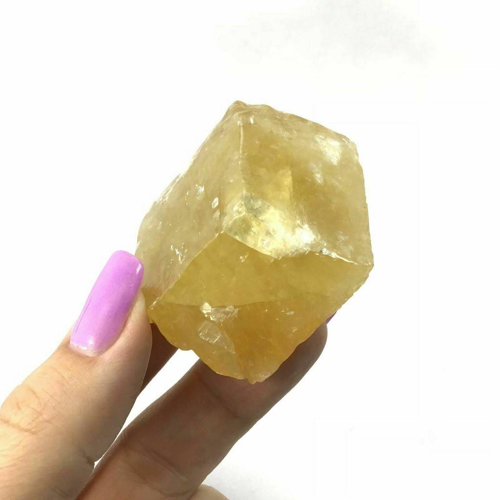 MeldedMind Rough Honey Amber Calcite Specimen 1.37in Natural Crystal 180724